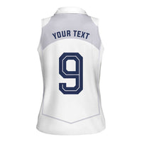 Custom England National Football Women Sleeveless Polo Shirt The Three Lions-Sporty T90 Style - Wonder Print Shop