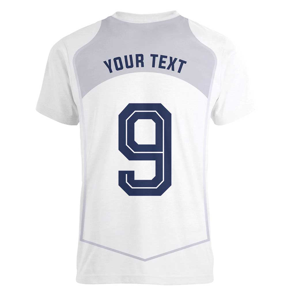 Custom England National Football Women V-Neck T-Shirt The Three Lions-Sporty T90 Style - Wonder Print Shop