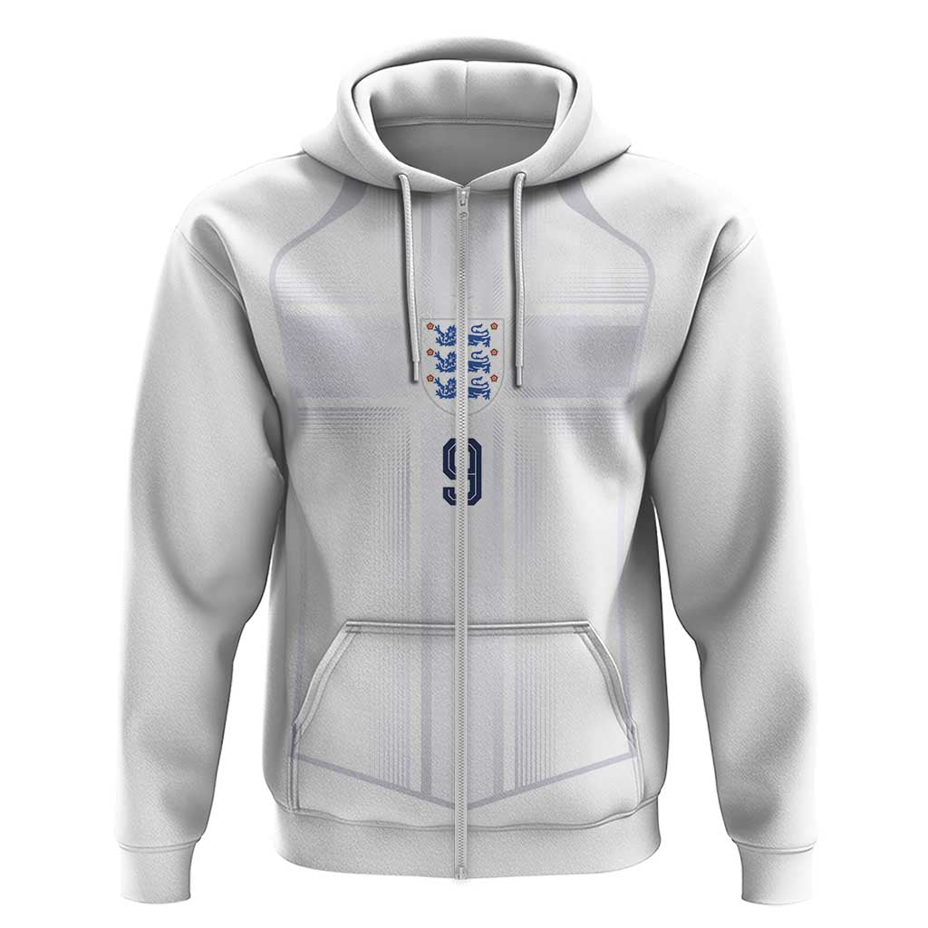 Custom England National Football Zip Hoodie The Three Lions-Sporty T90 Style - Wonder Print Shop