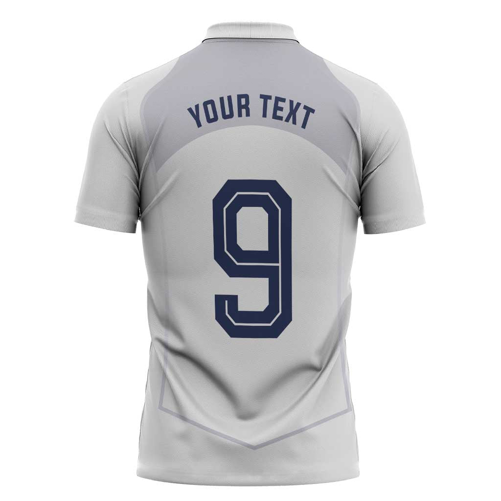Custom England National Football Zipper Polo Shirt The Three Lions-Sporty T90 Style - Wonder Print Shop