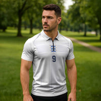 Custom England National Football Zipper Polo Shirt The Three Lions-Sporty T90 Style - Wonder Print Shop