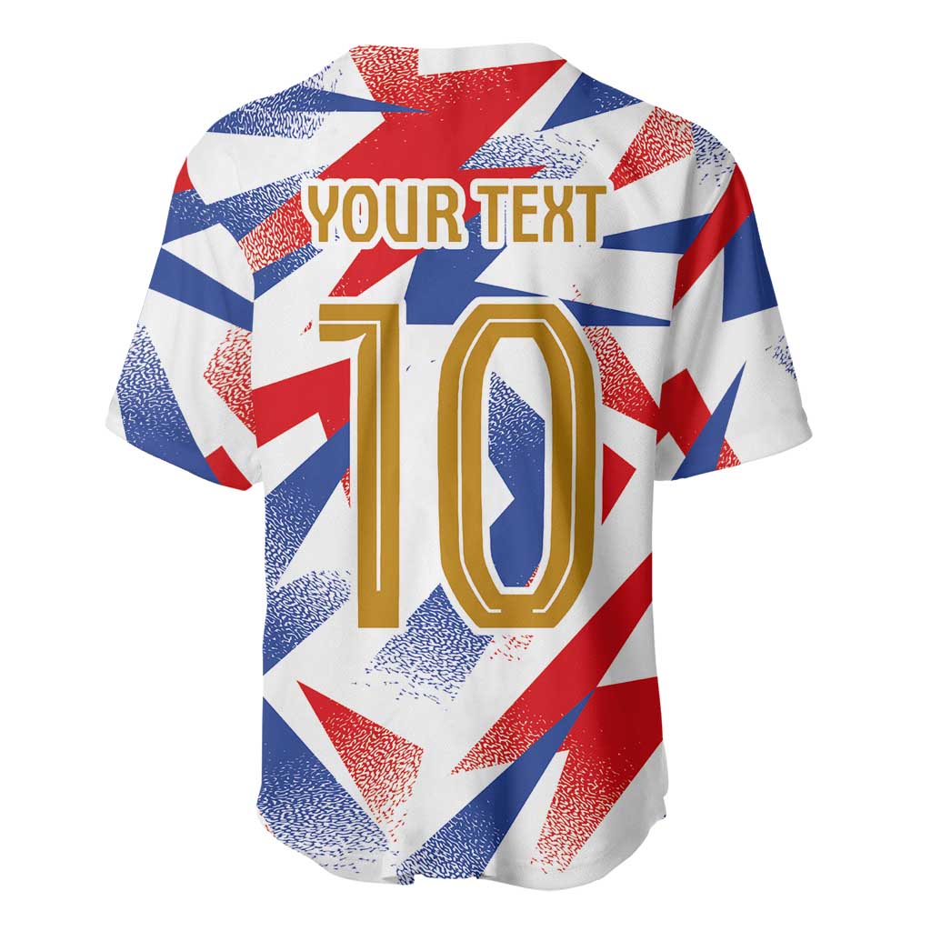Custom France National Football Baseball Jersey Flag-Inspired Graphics - Wonder Print Shop