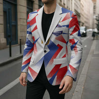 Custom France National Football Blazer Flag-Inspired Graphics - Wonder Print Shop