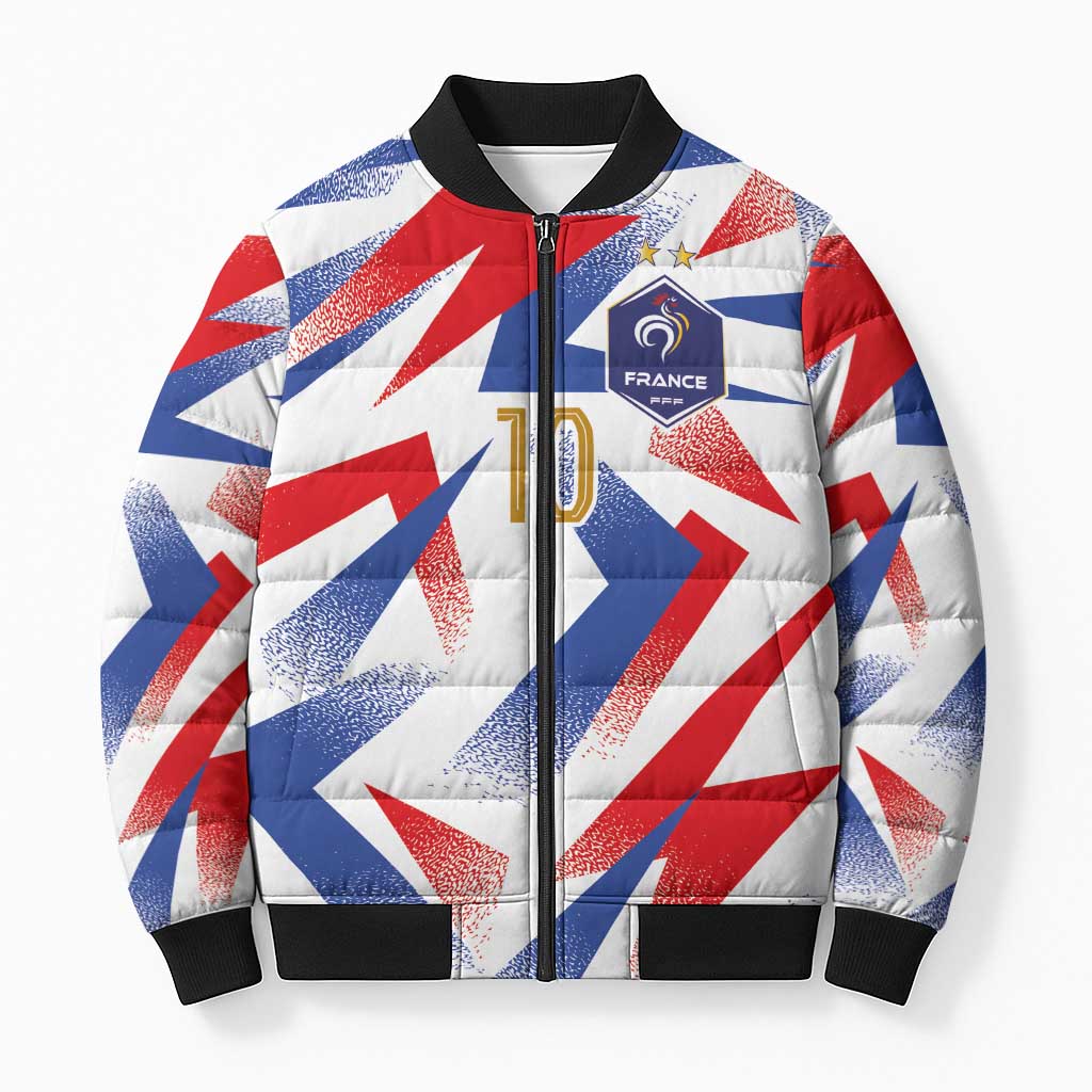 Custom France National Football Bomber Puffer Jacket Flag-Inspired Graphics - Wonder Print Shop