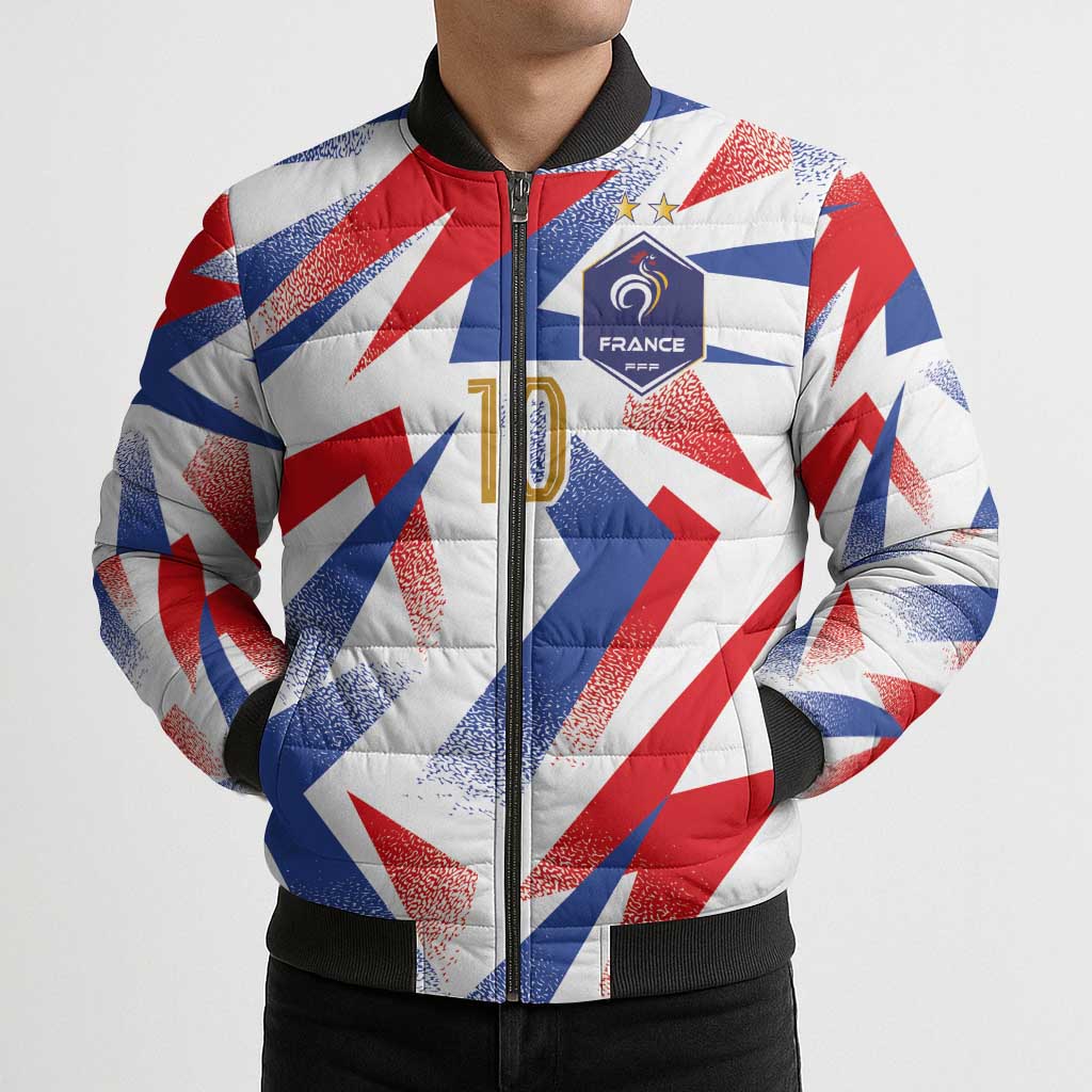 Custom France National Football Bomber Puffer Jacket Flag-Inspired Graphics - Wonder Print Shop