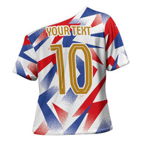 Custom France National Football Cross Shoulder Shirt Flag-Inspired Graphics - Wonder Print Shop