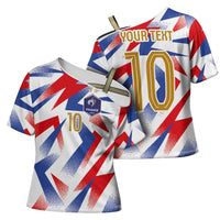 Custom France National Football Cross Shoulder Shirt Flag-Inspired Graphics - Wonder Print Shop