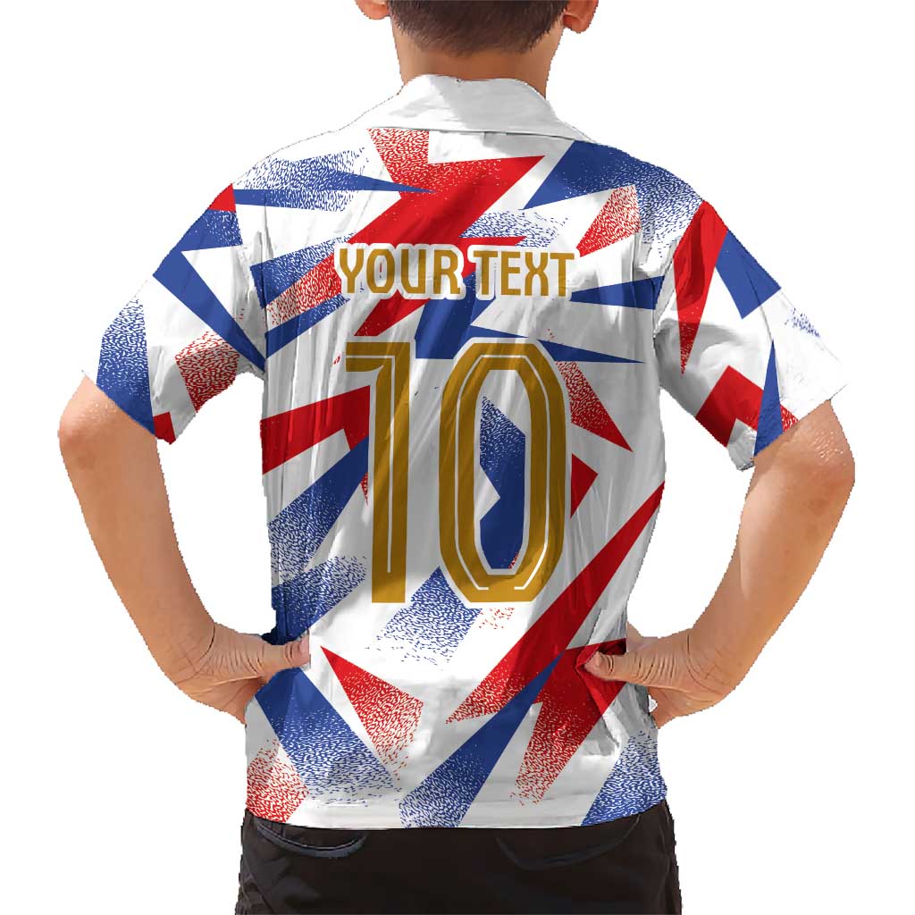 Custom France National Football Kid Hawaiian Shirt Flag-Inspired Graphics - Wonder Print Shop