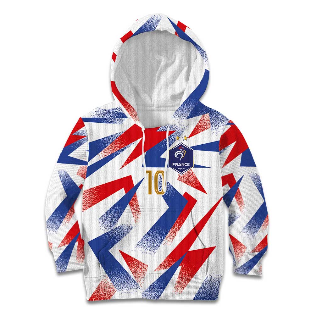 Custom France National Football Kid Hoodie Flag-Inspired Graphics - Wonder Print Shop