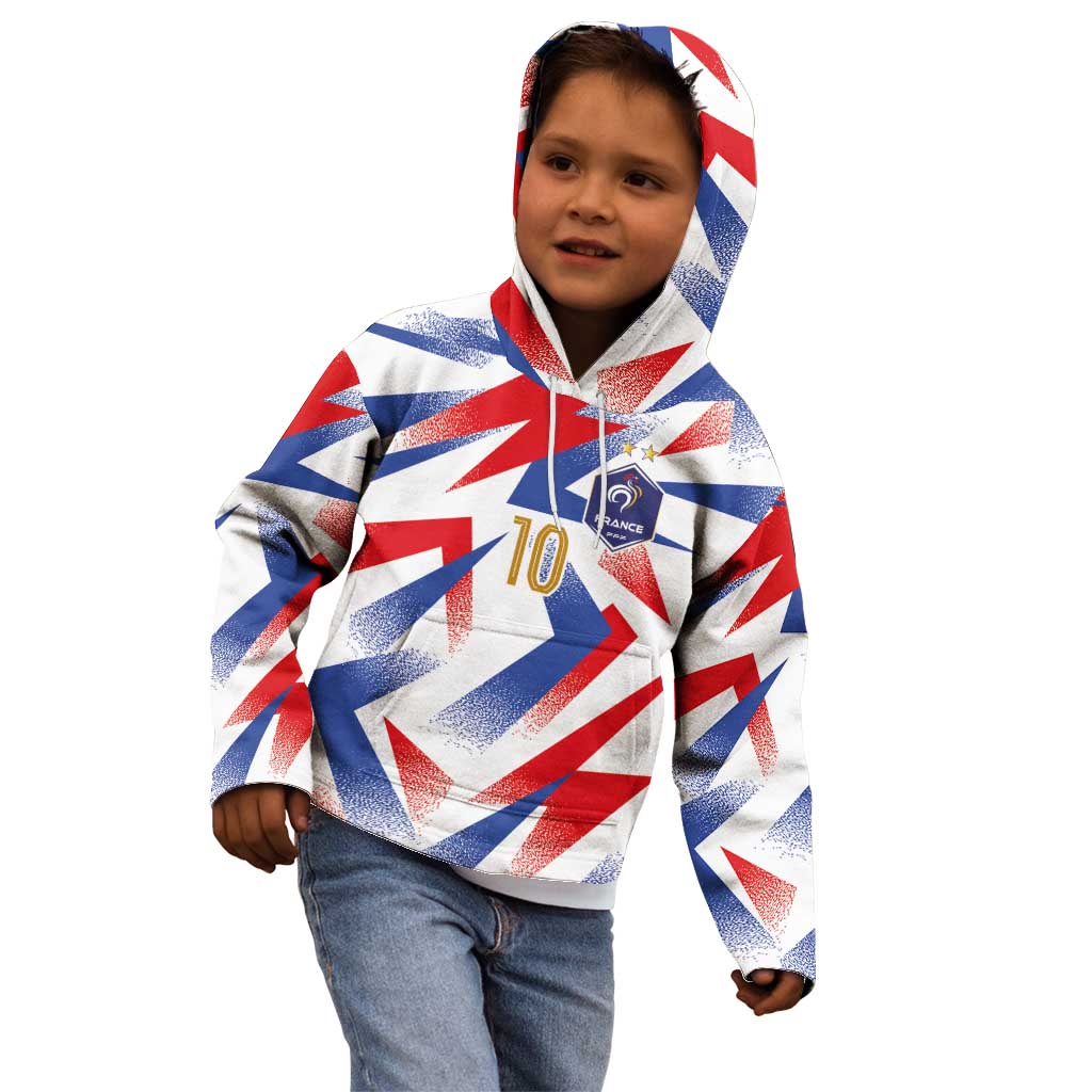 Custom France National Football Kid Hoodie Flag-Inspired Graphics - Wonder Print Shop