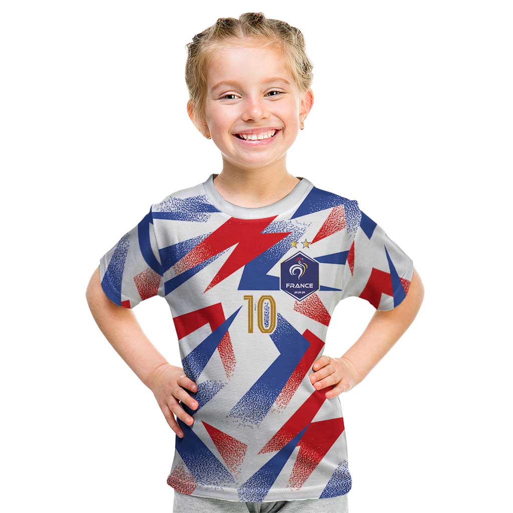 Custom France National Football Kid T Shirt Flag-Inspired Graphics - Wonder Print Shop