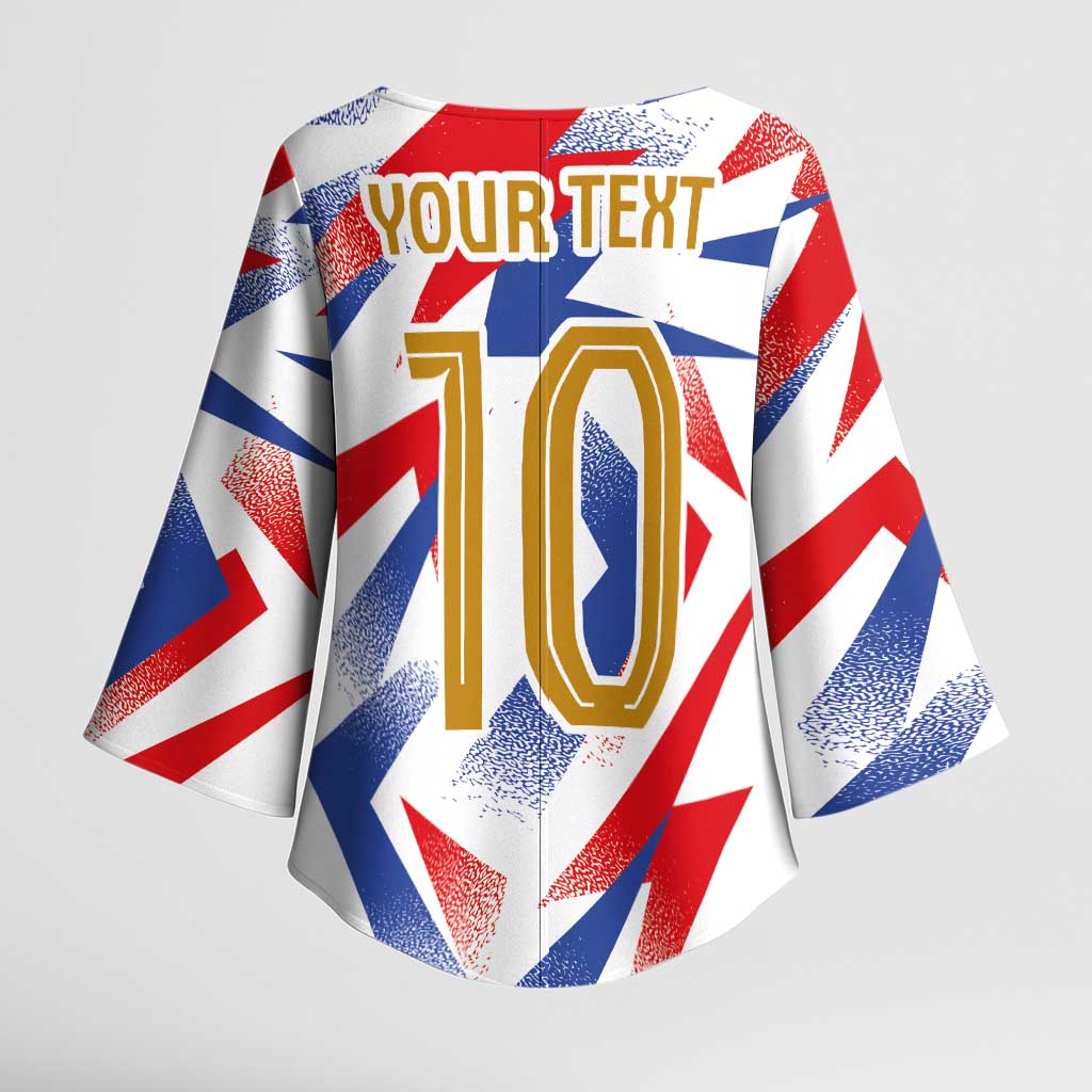 Custom France National Football Kimono Sleeve Blouse Flag-Inspired Graphics - Wonder Print Shop