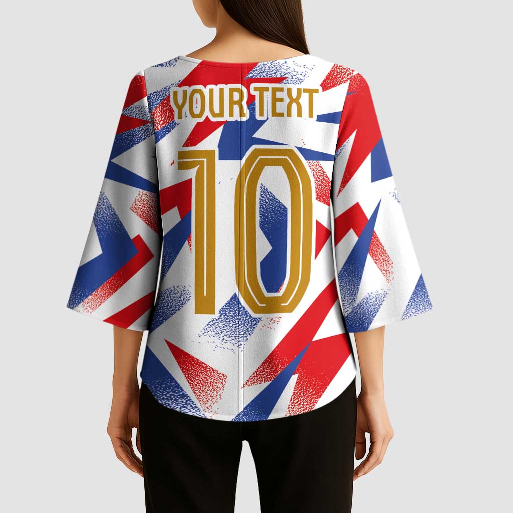 Custom France National Football Kimono Sleeve Blouse Flag-Inspired Graphics - Wonder Print Shop