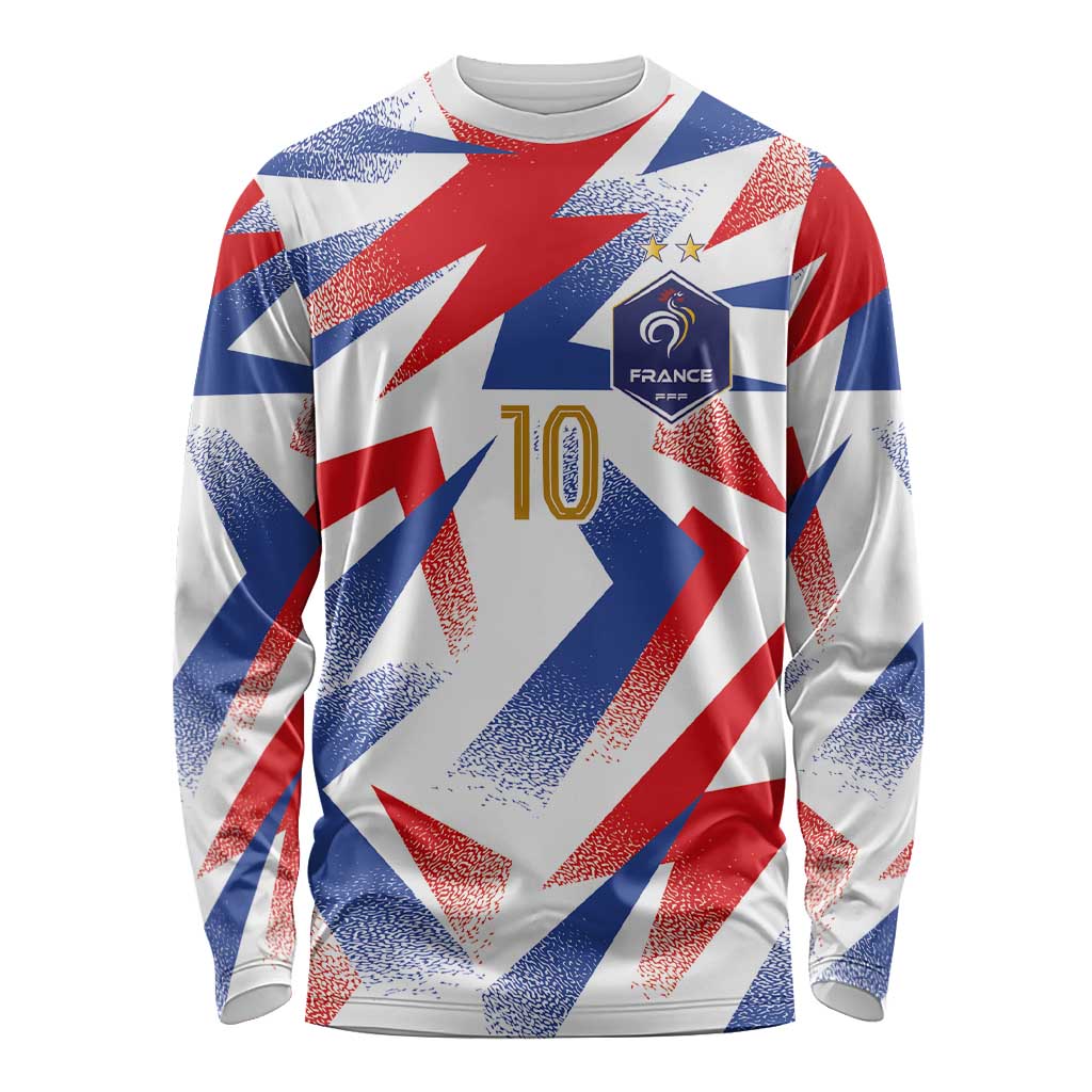 Custom France National Football Long Sleeve Shirt Flag-Inspired Graphics - Wonder Print Shop