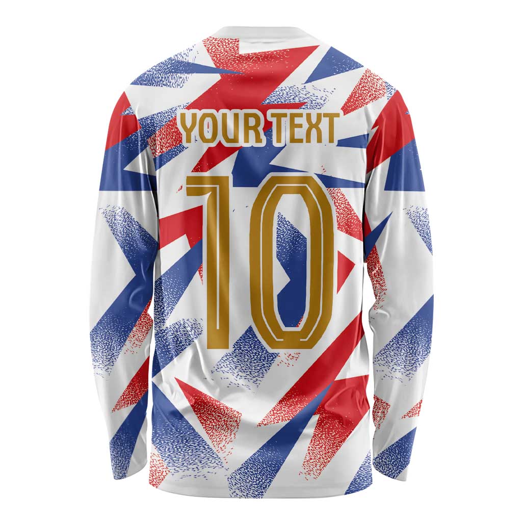 Custom France National Football Long Sleeve Shirt Flag-Inspired Graphics - Wonder Print Shop