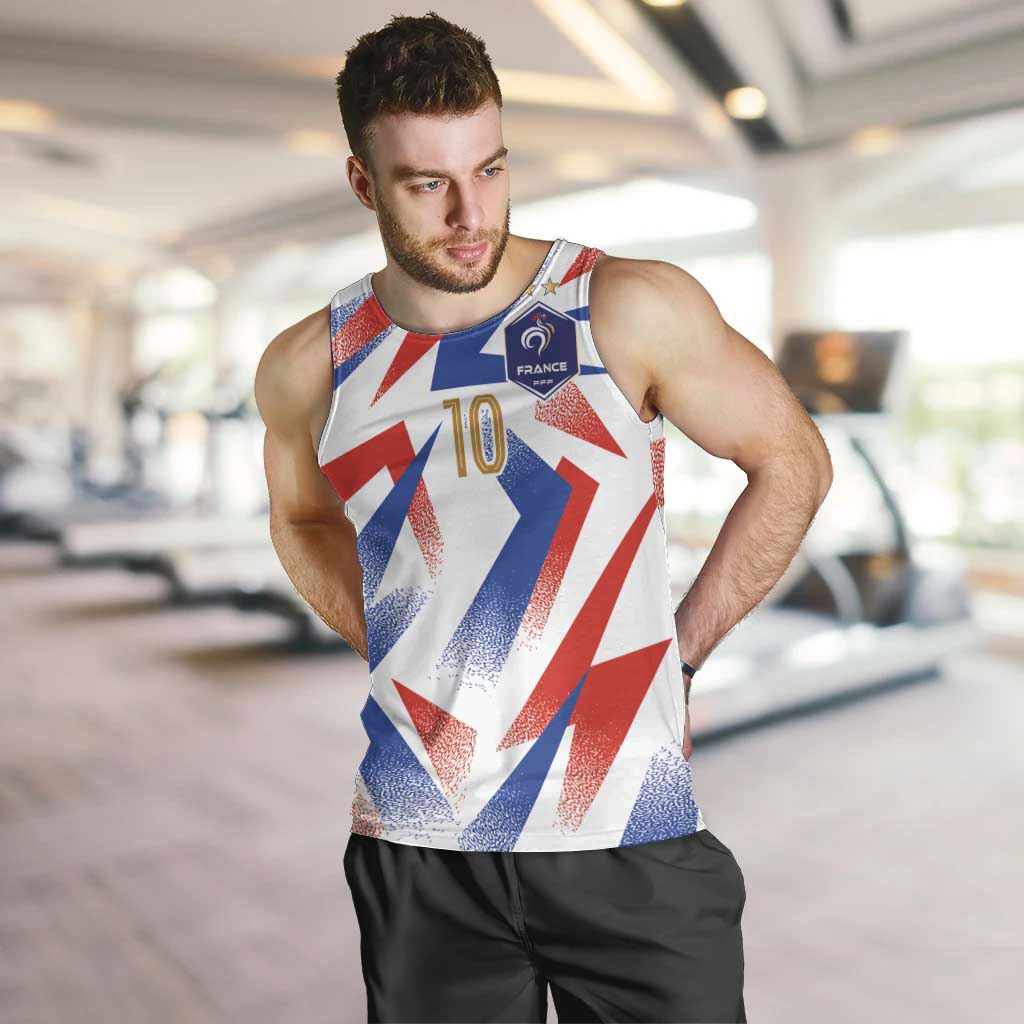 Custom France National Football Men Tank Top Flag-Inspired Graphics - Wonder Print Shop