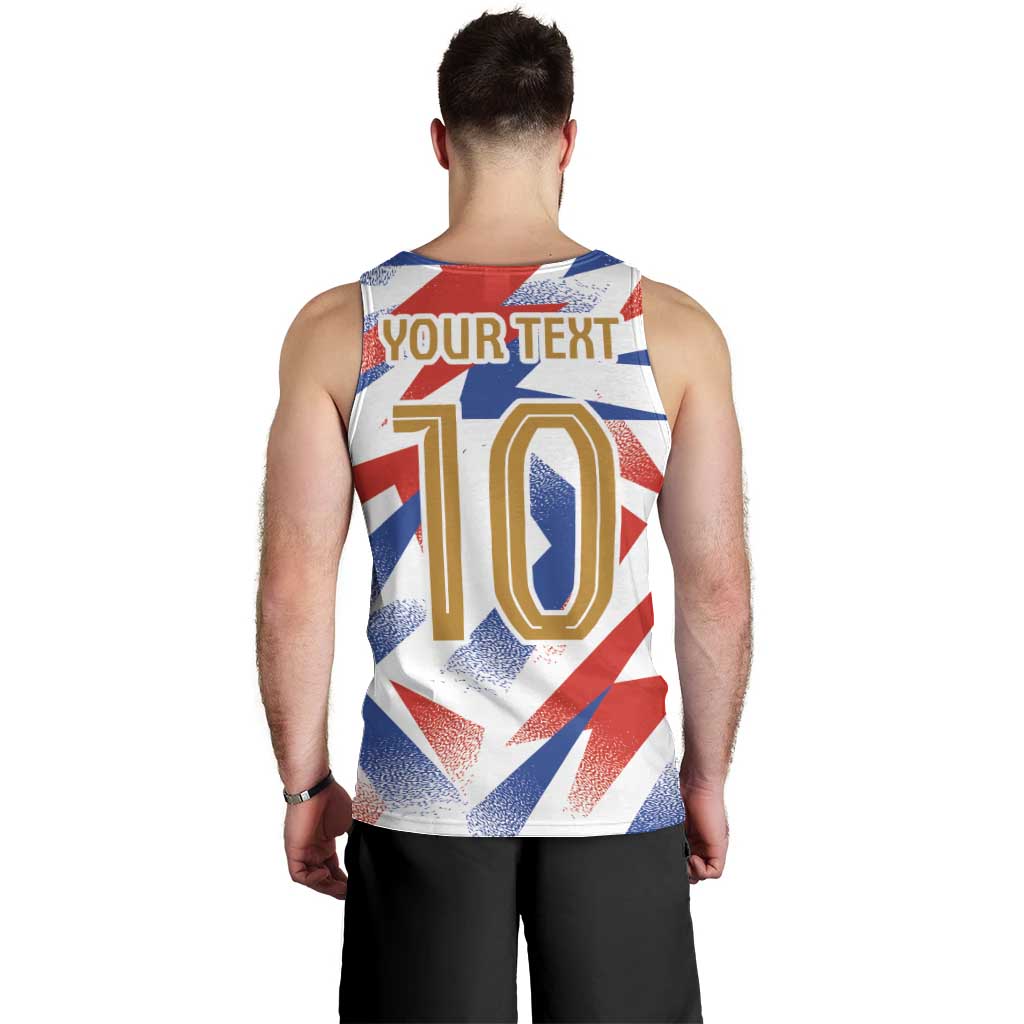 Custom France National Football Men Tank Top Flag-Inspired Graphics - Wonder Print Shop