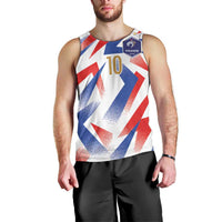 Custom France National Football Men Tank Top Flag-Inspired Graphics - Wonder Print Shop