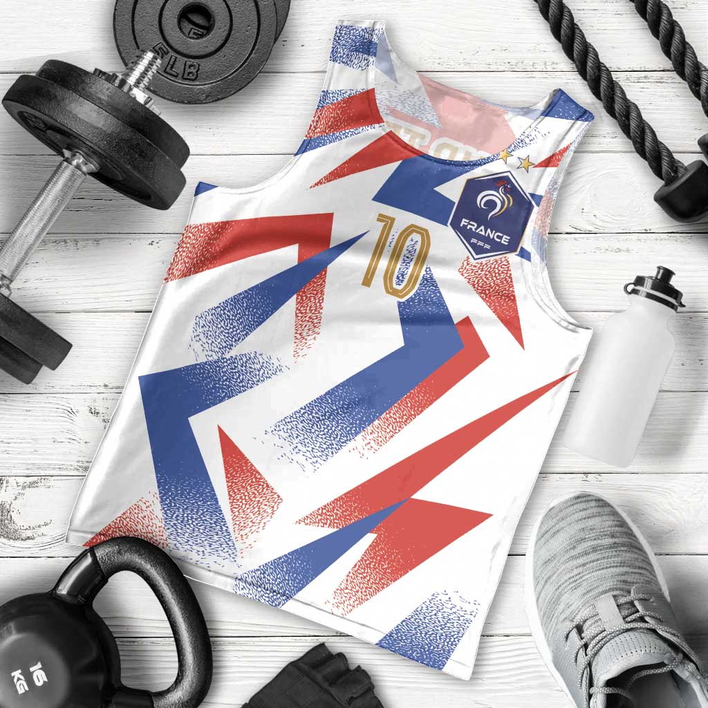 Custom France National Football Men Tank Top Flag-Inspired Graphics - Wonder Print Shop
