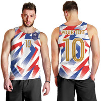 Custom France National Football Men Tank Top Flag-Inspired Graphics - Wonder Print Shop