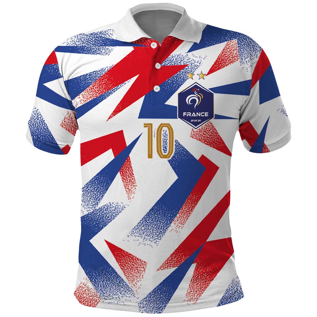 Custom France National Football Polo Shirt Flag-Inspired Graphics - Wonder Print Shop