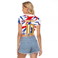 Custom France National Football Raglan Cropped T Shirt Flag-Inspired Graphics - Wonder Print Shop
