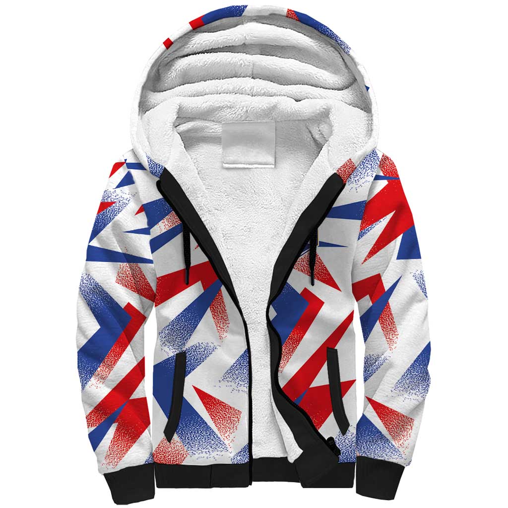 Custom France National Football Sherpa Hoodie Flag-Inspired Graphics - Wonder Print Shop