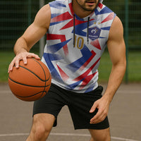 Custom France National Football Sleeveless Hoodie Flag-Inspired Graphics - Wonder Print Shop