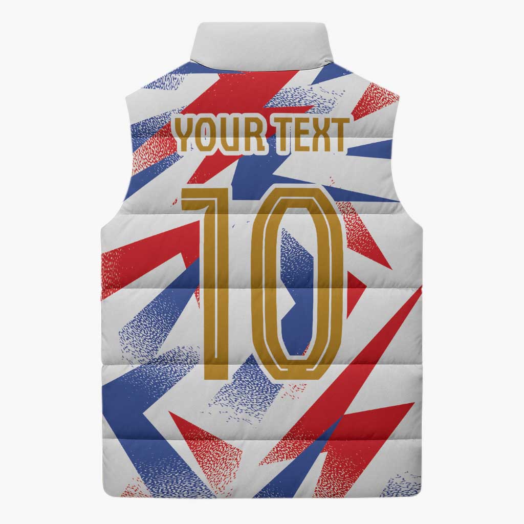 Custom France National Football Sleeveless Puffer Jacket Flag-Inspired Graphics - Wonder Print Shop