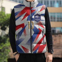 Custom France National Football Sleeveless Puffer Jacket Flag-Inspired Graphics - Wonder Print Shop