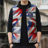 Custom France National Football Sleeveless Puffer Jacket Flag-Inspired Graphics - Wonder Print Shop