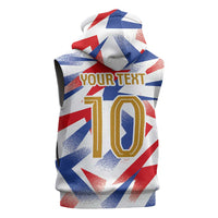 Custom France National Football Sleeveless Zip Hoodie Flag-Inspired Graphics - Wonder Print Shop
