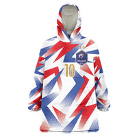 Custom France National Football Wearable Blanket Hoodie Flag-Inspired Graphics - Wonder Print Shop