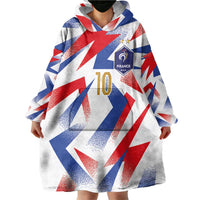 Custom France National Football Wearable Blanket Hoodie Flag-Inspired Graphics - Wonder Print Shop
