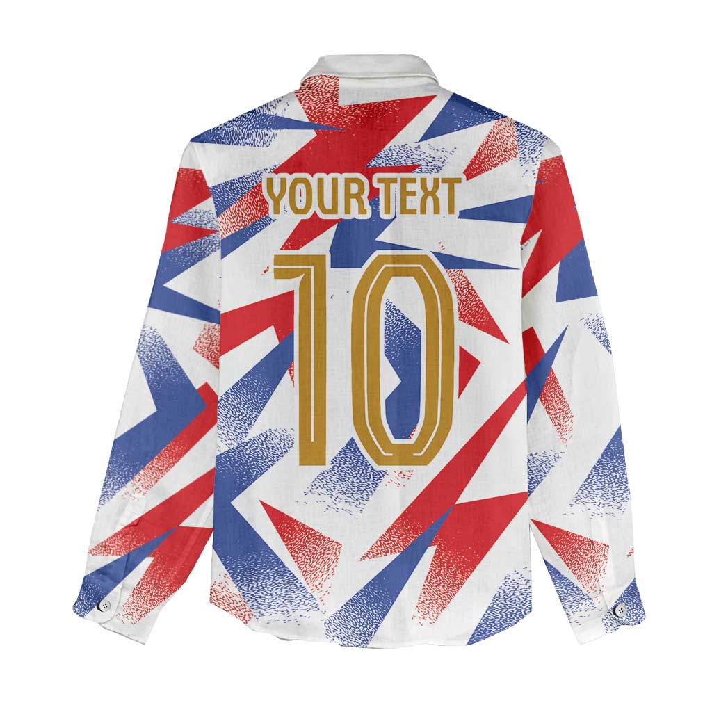 Custom France National Football Women Casual Shirt Flag-Inspired Graphics - Wonder Print Shop