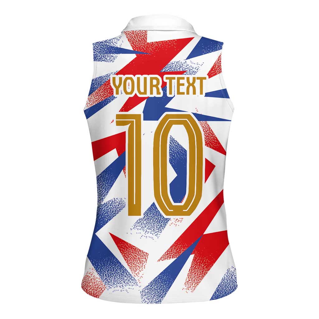 Custom France National Football Women Sleeveless Polo Shirt Flag-Inspired Graphics - Wonder Print Shop