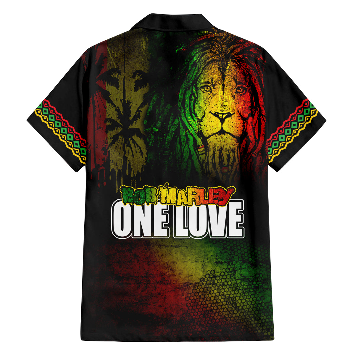 King of Reggae Family Matching Long Sleeve Bodycon Dress and Hawaiian Shirt Jamaican Reggae One Love - Wonder Print Shop