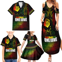 King of Reggae Family Matching Summer Maxi Dress and Hawaiian Shirt Jamaican Reggae One Love - Wonder Print Shop