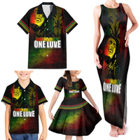 King of Reggae Family Matching Tank Maxi Dress and Hawaiian Shirt Jamaican Reggae One Love - Wonder Print Shop