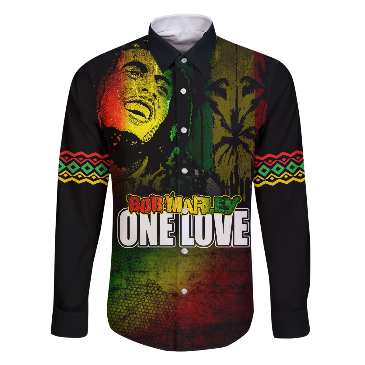 King of Reggae Family Matching Tank Maxi Dress and Hawaiian Shirt Jamaican Reggae One Love - Wonder Print Shop