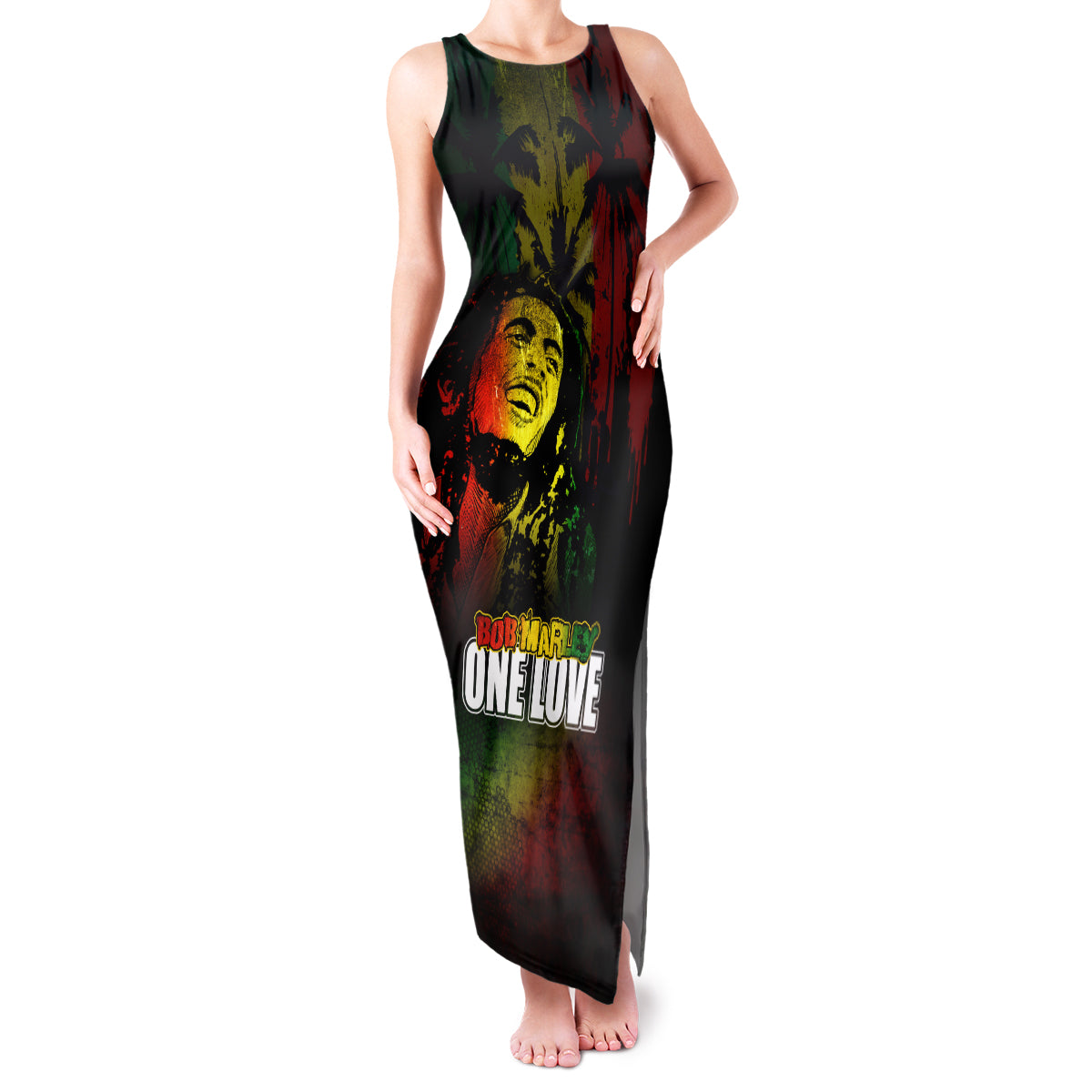 King of Reggae Family Matching Tank Maxi Dress and Hawaiian Shirt Jamaican Reggae One Love - Wonder Print Shop