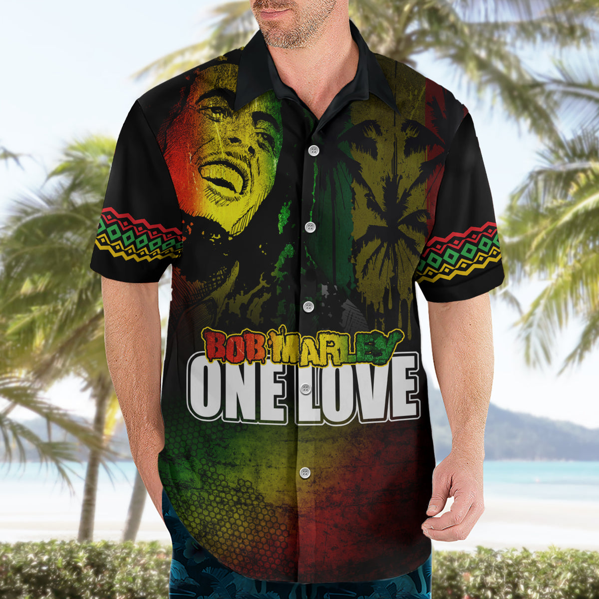 King of Reggae Hawaiian Shirt Jamaican Reggae One Love - Wonder Print Shop