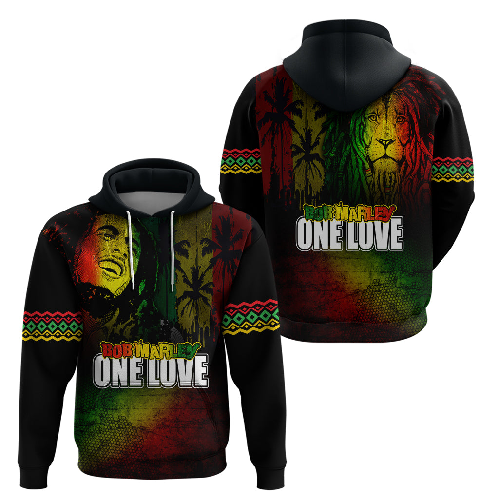 King of Reggae Hoodie Jamaican Reggae One Love - Wonder Print Shop