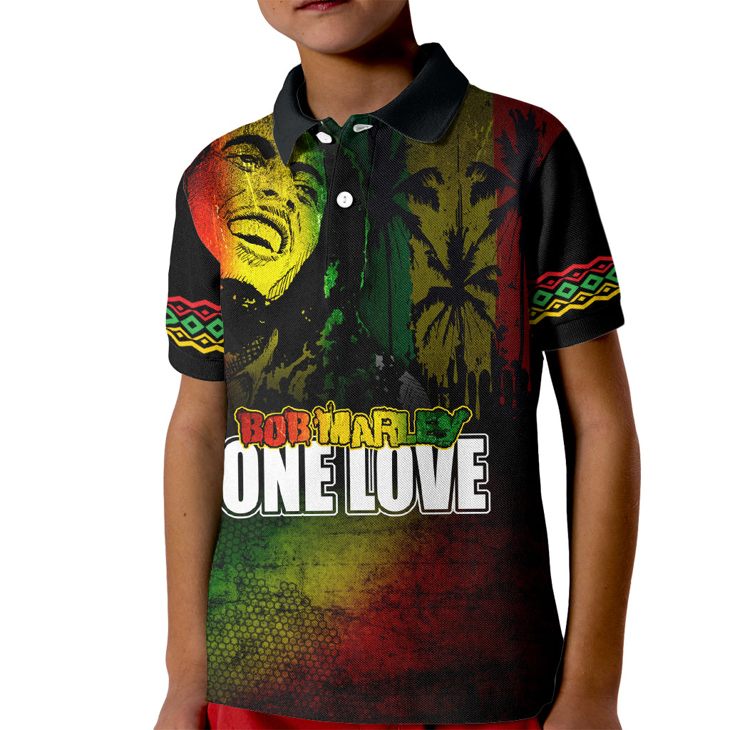 King of Reggae Kid Polo Shirt Jamaican Reggae One Love - Wonder Print Shop