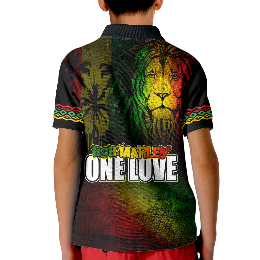 King of Reggae Kid Polo Shirt Jamaican Reggae One Love - Wonder Print Shop