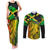 Jamaican Reggae Singer Couples Matching Tank Maxi Dress and Long Sleeve Button Shirt B-Marley Reggae Grunge - Wonder Print Shop