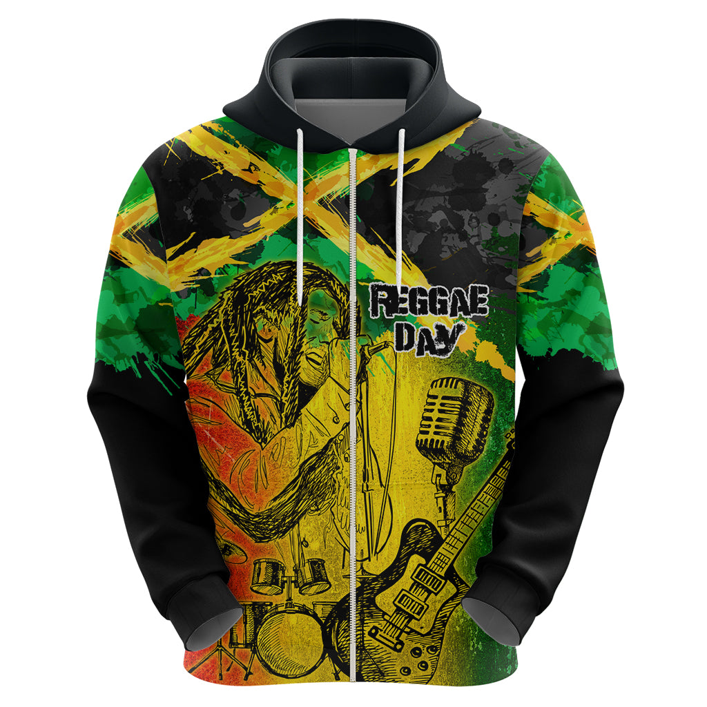 Jamaican Reggae Singer Hoodie B-Marley Reggae Grunge - Wonder Print Shop