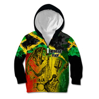 Jamaican Reggae Singer Kid Hoodie B-Marley Reggae Grunge - Wonder Print Shop