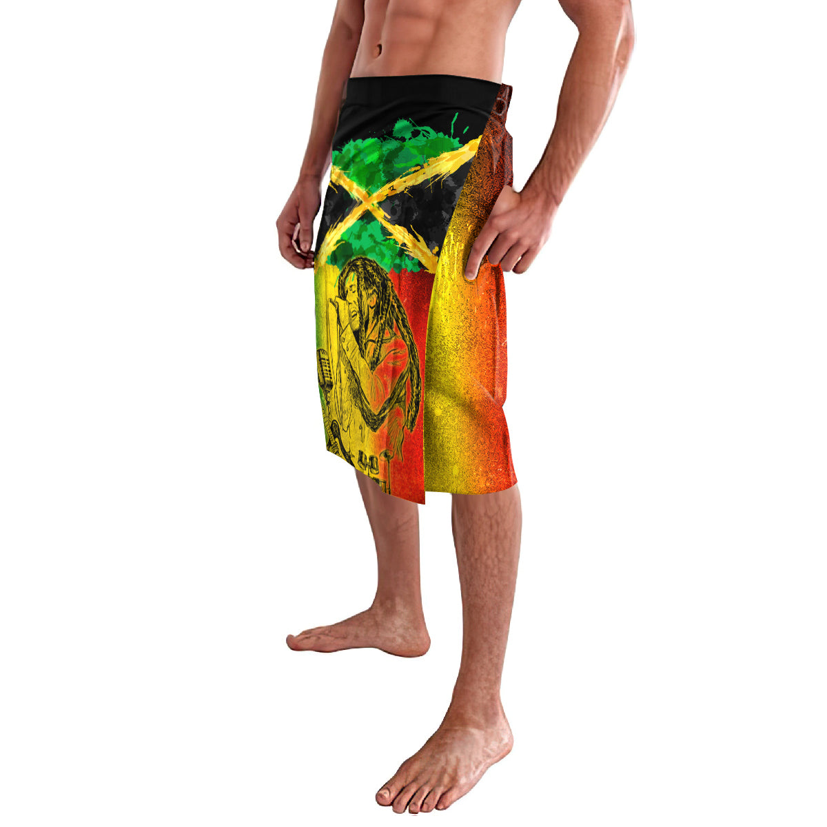 Jamaican Reggae Singer Lavalava B-Marley Reggae Grunge - Wonder Print Shop