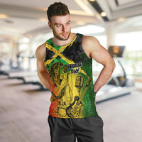 Jamaican Reggae Singer Men Tank Top B-Marley Reggae Grunge - Wonder Print Shop